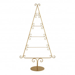 Árvore de Natal decorativa em metal dourado