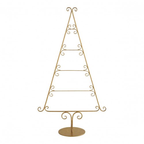Árvore de Natal decorativa em metal dourado