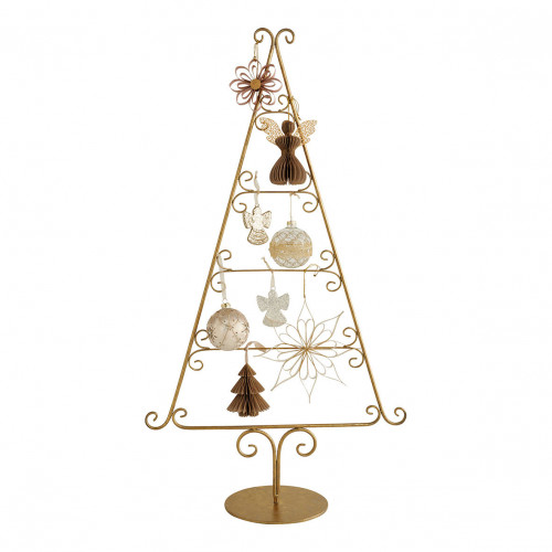 Golden metal decorative Christmas tree