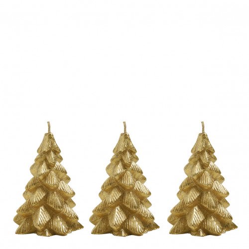 Set of 3 Decorative Pine Tree Candles