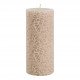 Bougie décorative parfumée Fleur rose - Grand modèle - H. 20 cm