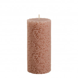 Vela decorativa Flor rosa escuro - Modelo pequeno - A. 15 cm
