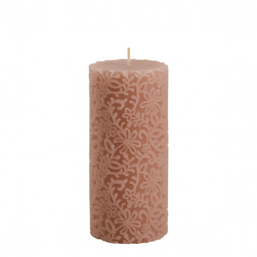 Vela decorativa Flor rosa escuro - Modelo pequeno - A. 15 cm