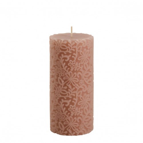 Vela decorativa Flor rosa escuro - Modelo pequeno - A. 15 cm