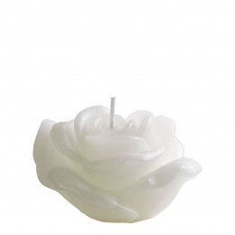 Vela decorativa perfumada Rosa branca - Chá branco e almíscar