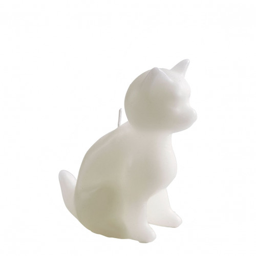 Bougie décorative parfumée Chat blanc - Thé blanc et musc