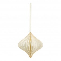Decoração de Natal em papel dobrável - Modelo grande - Branco