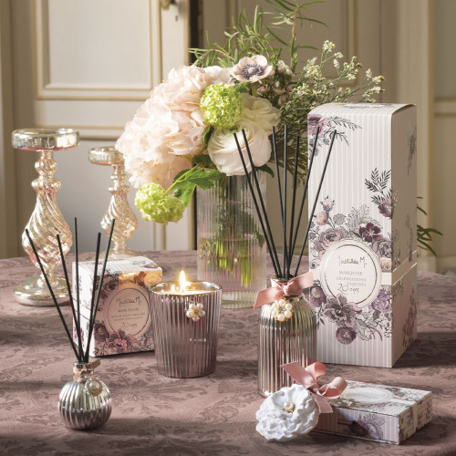 Parfum d'ambiance argenté Célébrations Exquises 200 ml - Rose Élixir