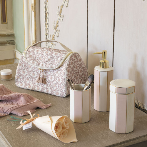 Distributeur de savon Madame de Récamier en céramique - Rose