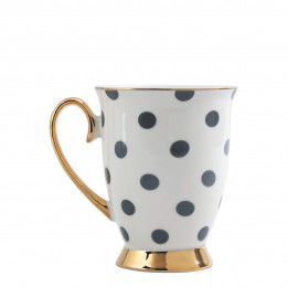 Caneca Madame de Récamier - Bolinhas cinzentas
