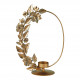 Oval Gold Metal Candle Holder