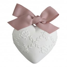 Décor parfumé Cœur  brodé - Fleur de Thé