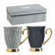 Set of 2 Madame de Récamier Mugs - Black