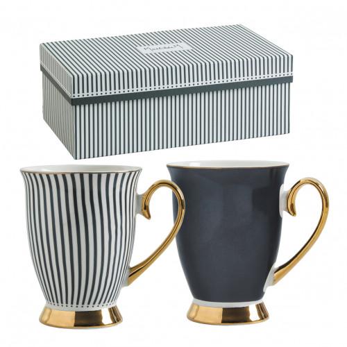 Coffret de 2 Mugs Madame de Récamier - Noir