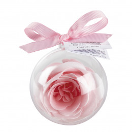 Boule de savon Rose  parfumée rose et blanche  - Parfum Rose