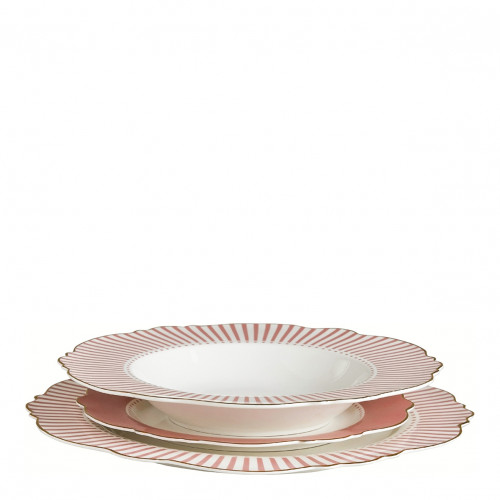 Assiette plate Madame de Récamier - Rose