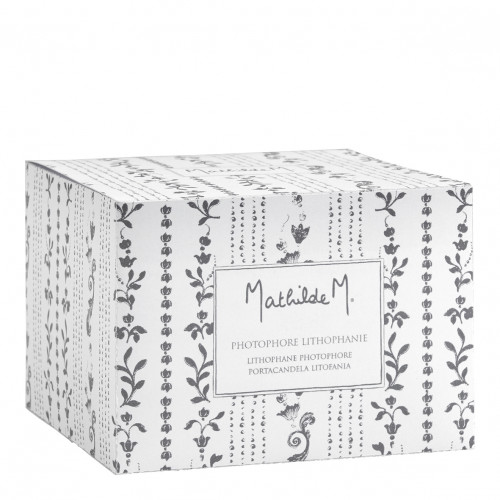 Photophore lithophanie Éclat Floral en biscuit de porcelaine