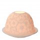 Floral Radiance Lithophane Tealight Holder in porcelain bisque