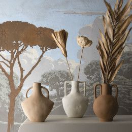 Vase décoratif Amphore en céramique blanc mat