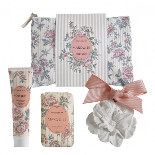 Beauty Pouch with hand balm, soap, and scented decoration - Marquise