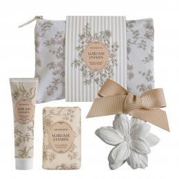 Pochette Beauté baume mains savon et décor parfumé - Sublime Jasmin