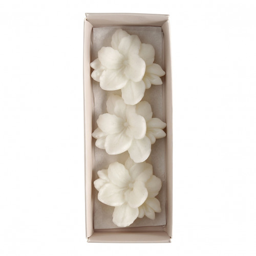 Coffret de 3 décors fondants en cire parfumée - Fleur de Coton Coffret de 3 décors fondants en cire parfumée - Fleur de Coton