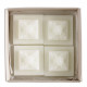 Caixa com 4 decorações derretíveis em cera perfumada Azulejo - Flor de Tangerina