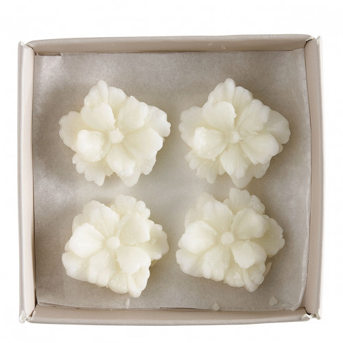 Caja de 4 decoraciones de cera perfumada Fleur - Fleur de Thé
