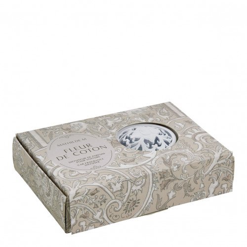 Diffuseur de parfum pour voiture Escapades parfumées - Fleur de Coton Diffuseur de parfum pour voiture Escapades parfumées - Fleur de Coton
