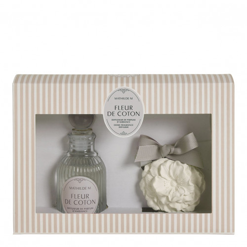 Caja difusor de perfume 90 ml y decoración perfumada Les Intemporelles - Fleur de Coton