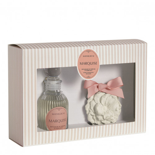 Gift set fragrance diffuser 90 ml and scented decoration Les Intemporelles - Marquise