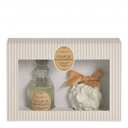 Estuche difusor de perfume 90 ml y decoración perfumada Les Intemporelles - Fleur de Mandarine