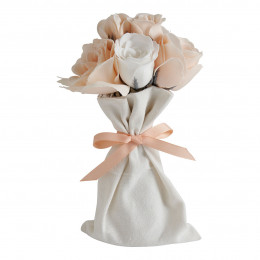 Bouquet of white and nude scented soap roses - Rose fragrance
