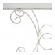 Mesa de jardim Campestre retangular em metal branco - 120 x 40 x 81 cm