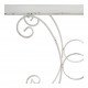 Table de jardin Champêtre rectangulaire en métal blanc - 120 x 40 x 81 cm
