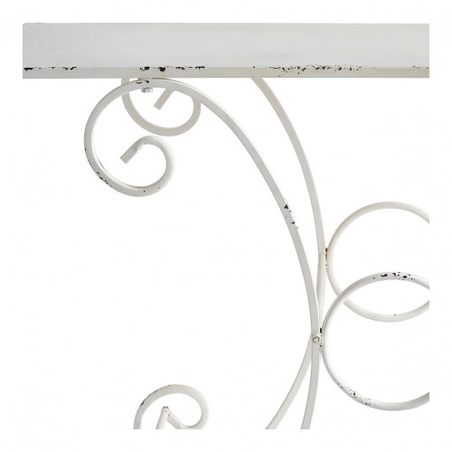 Tavolo da giardino Champêtre rettangolare in metallo bianco - 120 x 40 x 81 cm