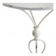 Mesa de jardim Champêtre redonda em metal branco - 60 x 60 x 72 cm