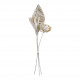 Ramo de 3 decorações vegetais secas - Branco cintilante