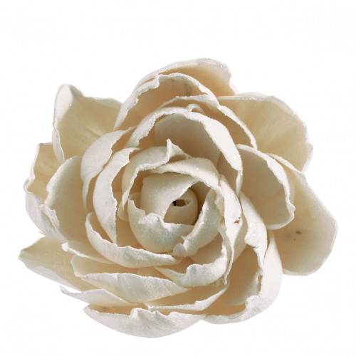 Bouquet of 3 dried floral decorations - Glittery white