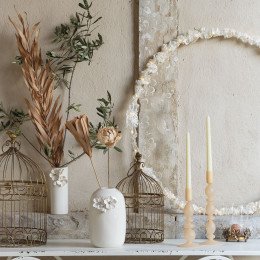 Décoration végétale séchée - Vieux rose