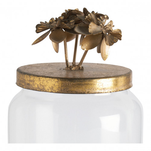 Floral Idyll Glass and Golden Metal Candy Dish - Large Model - ø 9.5 x 18 cm Floral Idyll Glass and Golden Metal Candy Dish - Large Model - ø 9.5 x 18 cm