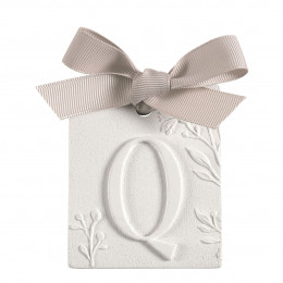 Decoração perfumada letra Q - Véu de Linho