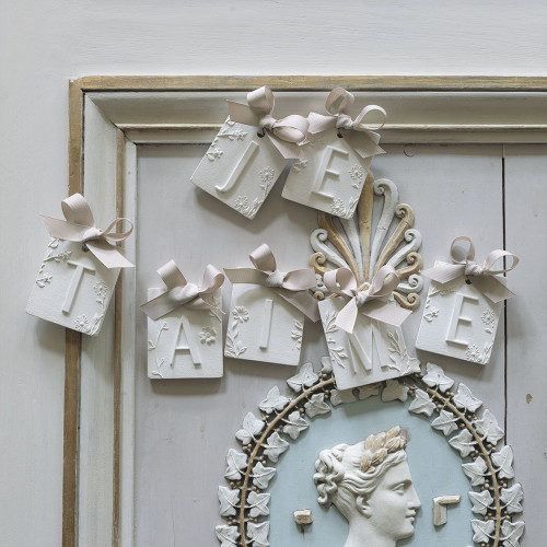 Décor parfumé lettre E - Voile de Lin