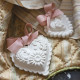 Décor parfumé Cœur Boutis - Grand modèle - Marquise