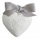Decoração perfumada Coração bordado - Flor de Algodão
