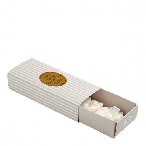 Conjunto de 3 decorações fundentes em cera perfumada - Flor de Laranjeira