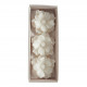 Conjunto de 3 decorações fundentes em cera perfumada - Flor de Laranjeira