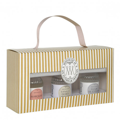 Estuche 3 perfumes ambientales 30 ml Les Intemporelles - Marquise - Fleur de Coton - Vanille Dorée