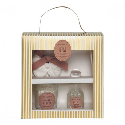 Set de descubrimiento difusor, vela y decoración perfumada Les Intemporelles - Rose Élixir