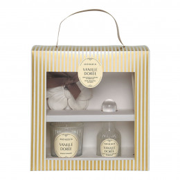 Les Intemporelles discovery set with diffuser, candle and fragrance decor - Vanille Dorée